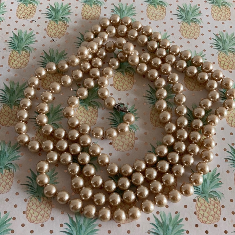Vintage Extra Long Pearl Necklace